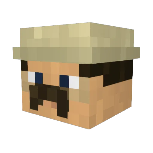 CienPL2332 Minecraft avatar head, 3D render