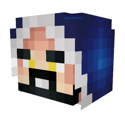 Cienbur Minecraft avatar head, 3D render