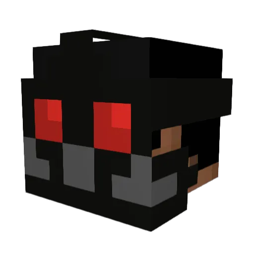 Cientki Minecraft avatar head, 3D render