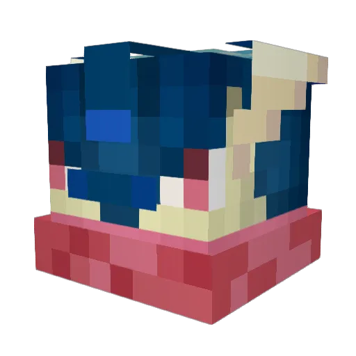 Ciffits Minecraft avatar head, 3D render
