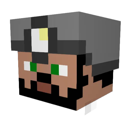 CigBrick Minecraft avatar head, 3D render