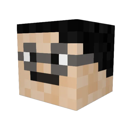 Ciganykiraly Minecraft avatar head, 3D render