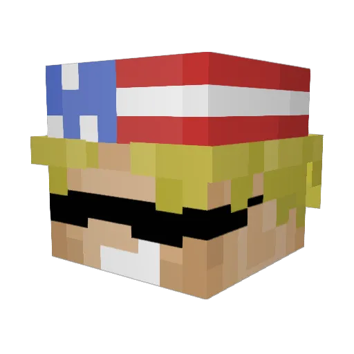 Ciggman Minecraft avatar head, 3D render