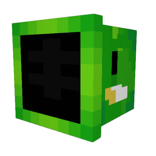 CiggyPea Minecraft avatar head, 3D render