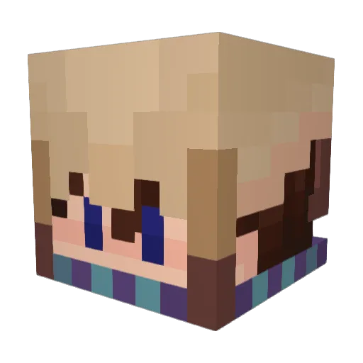 Ciguato Minecraft avatar head, 3D render