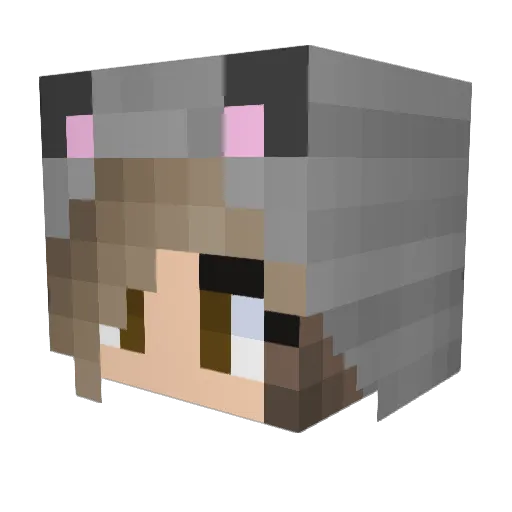 Cihuacoatl Minecraft avatar head, 3D render