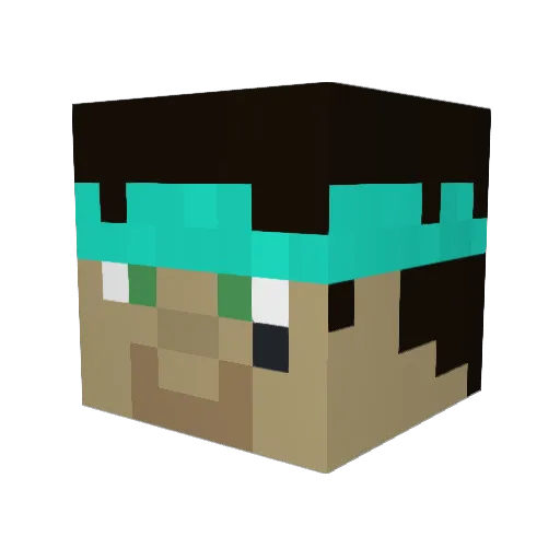 Cihyuu Minecraft avatar head, 3D render