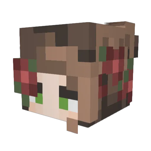 Ciice_ Minecraft avatar head, 3D render
