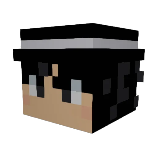CiidanZox Minecraft avatar head, 3D render