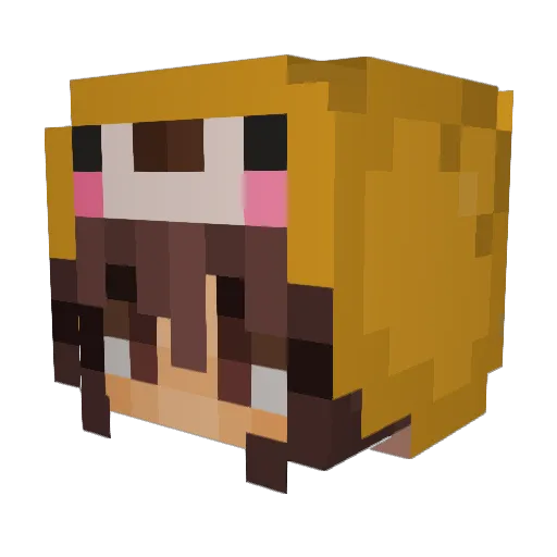 Ciielo02 Minecraft avatar head, 3D render