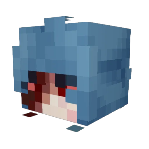 Cija_ Minecraft avatar head, 3D render