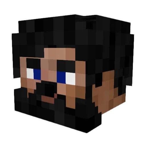 Cijini Minecraft avatar head, 3D render