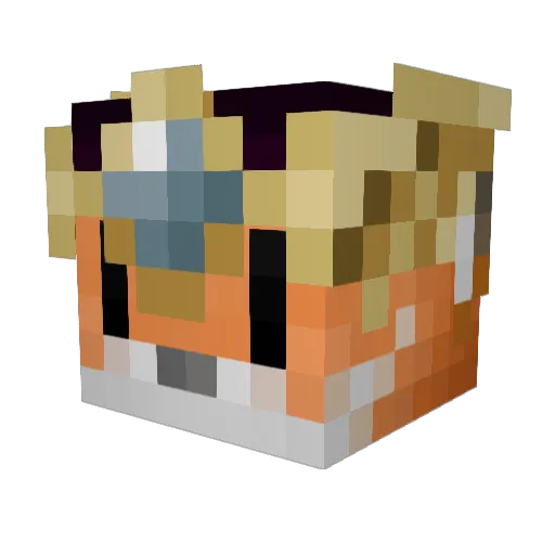 Cikito48 Minecraft avatar head, 3D render