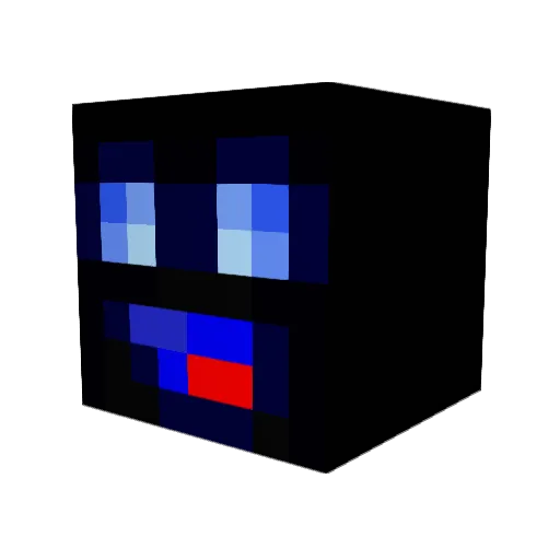 Cila Minecraft avatar head, 3D render