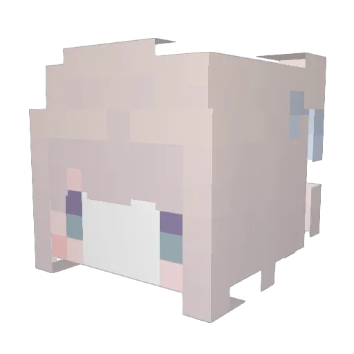 Cila_ Minecraft avatar head, 3D render