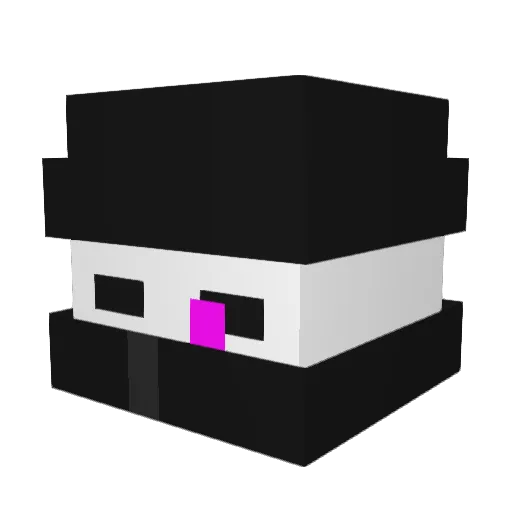Cilcnz Minecraft avatar head, 3D render