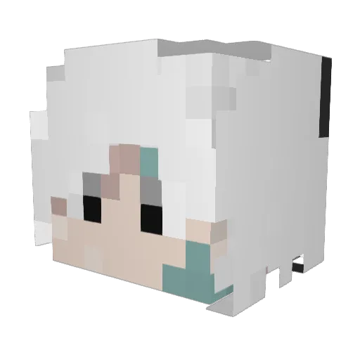 Cildracia Minecraft avatar head, 3D render