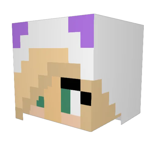 Cileen Minecraft avatar head, 3D render