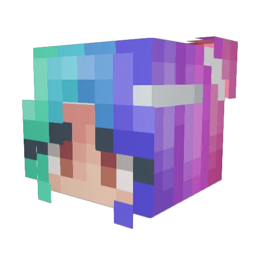 Ciliejbk Minecraft avatar head, 3D render