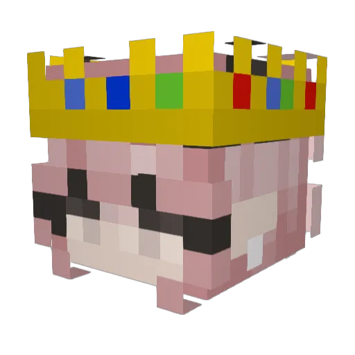 CillePigenGaming Minecraft avatar head, 3D render