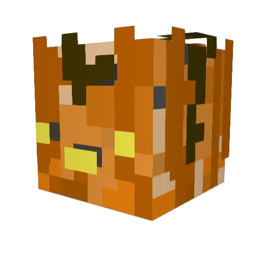 Cimottar Minecraft avatar head, 3D render