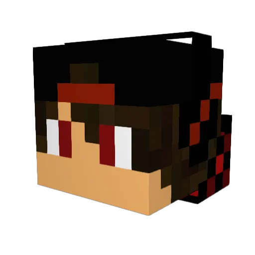 Cimox Minecraft avatar head, 3D render