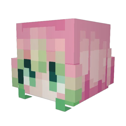 Cimple01 Minecraft avatar head, 3D render