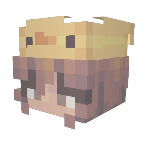 Cimpo_ Minecraft avatar head, 3D render