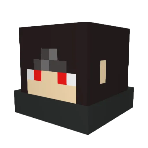 Cimportant Minecraft avatar head, 3D render
