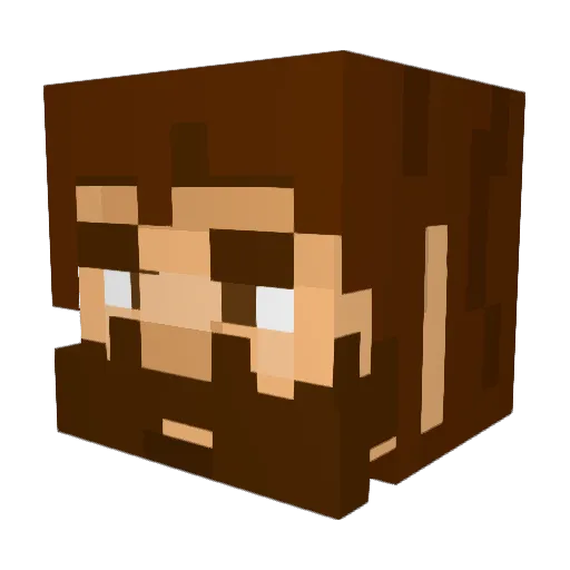 Cimreau Minecraft avatar head, 3D render
