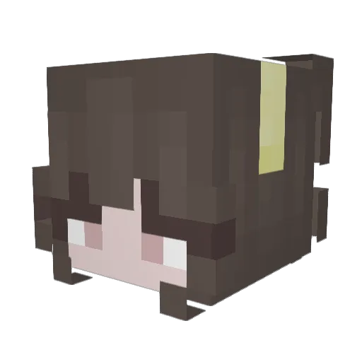 Cimsly Minecraft avatar head, 3D render