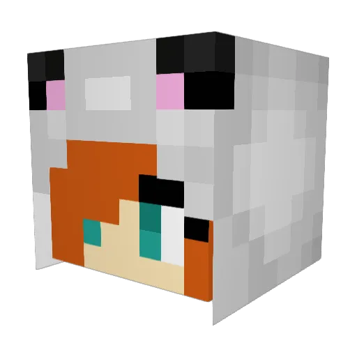 Cimyou Minecraft avatar head, 3D render