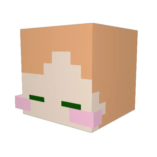 CinDyLee929 Minecraft avatar head, 3D render