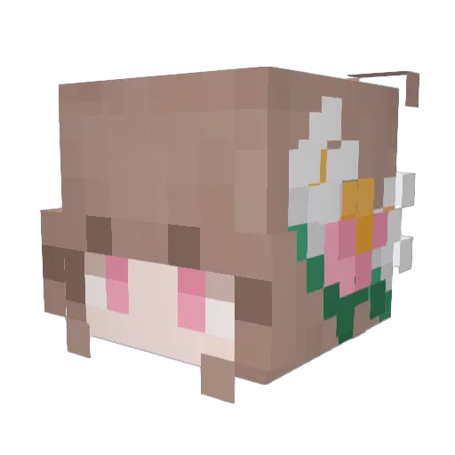 CinKoi Minecraft avatar head, 3D render