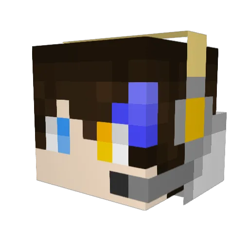 CinRzx Minecraft avatar head, 3D render