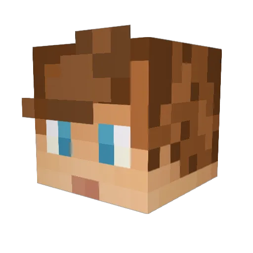 CinTime Minecraft avatar head, 3D render