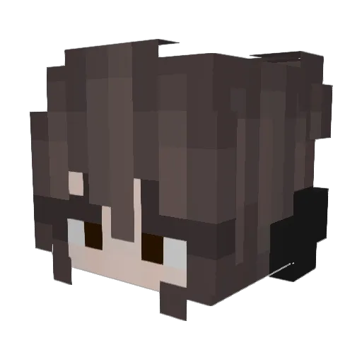 CinXiin Minecraft avatar head, 3D render