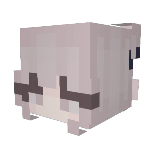Cinamon_rolls Minecraft avatar head, 3D render