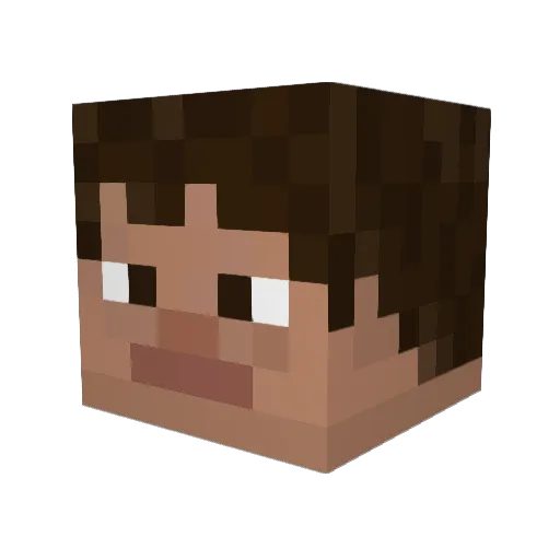 Cinar1010 Minecraft avatar head, 3D render