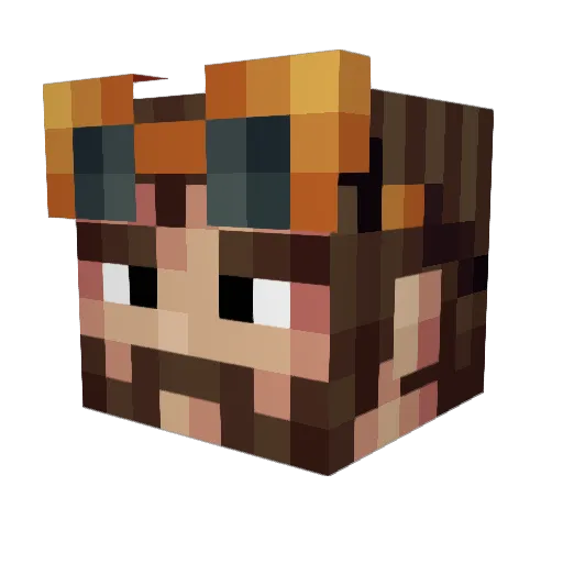 Cinazz Minecraft avatar head, 3D render