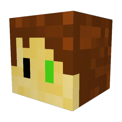 Cinca_ Minecraft avatar head, 3D render