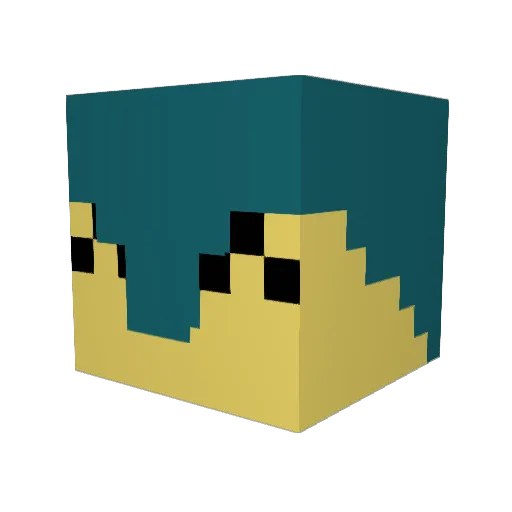 Cinder69 Minecraft avatar head, 3D render