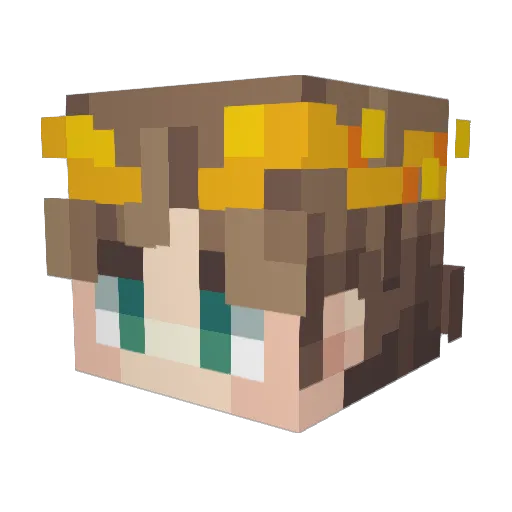 Cinder Minecraft avatar head, 3D render