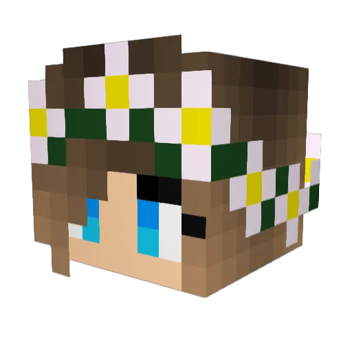 CinderHeart22 Minecraft avatar head, 3D render
