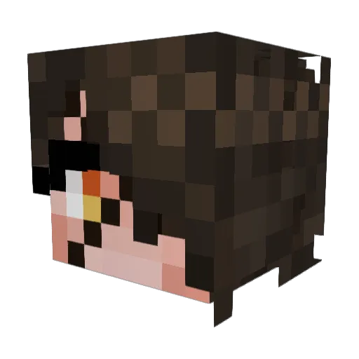 CinderTitan Minecraft avatar head, 3D render