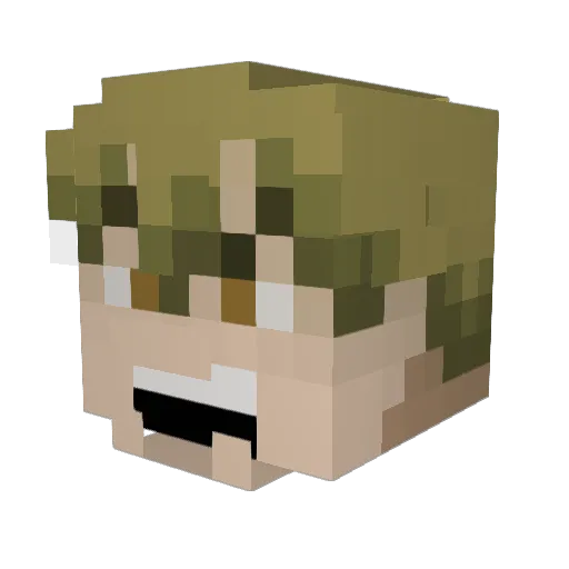 Cinder_Velin Minecraft avatar head, 3D render