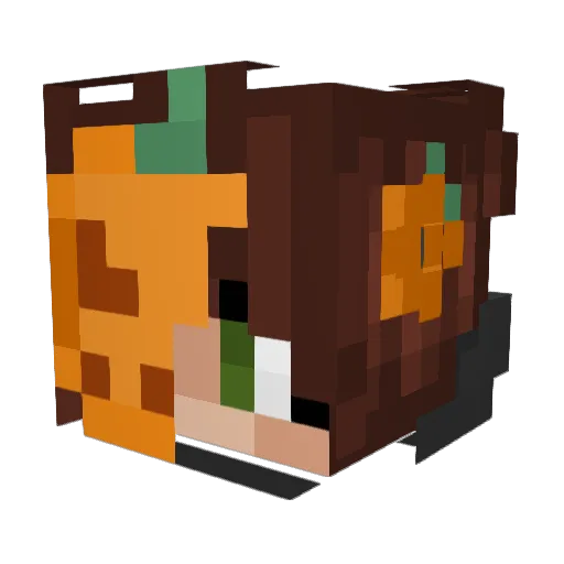 CinderedGhost Minecraft avatar head, 3D render