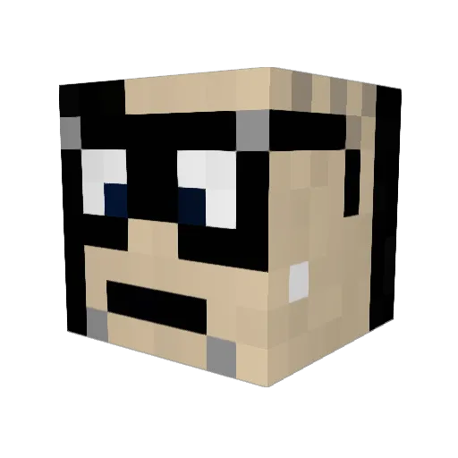Cinderella_man Minecraft avatar head, 3D render