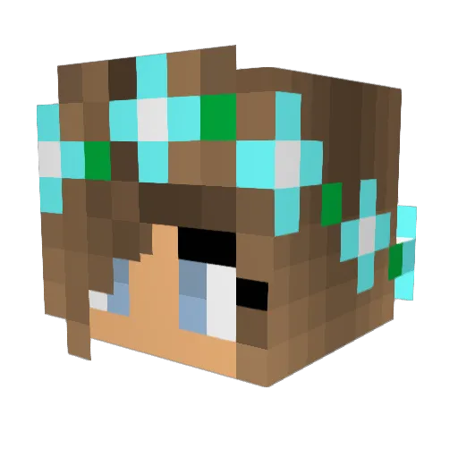 Cindersmash Minecraft avatar head, 3D render