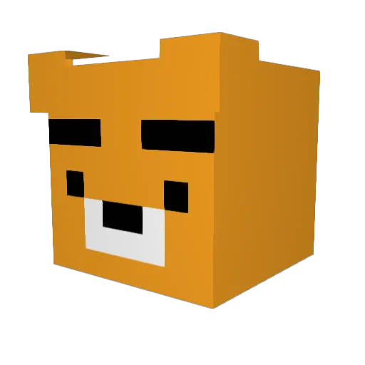Cindotron Minecraft avatar head, 3D render